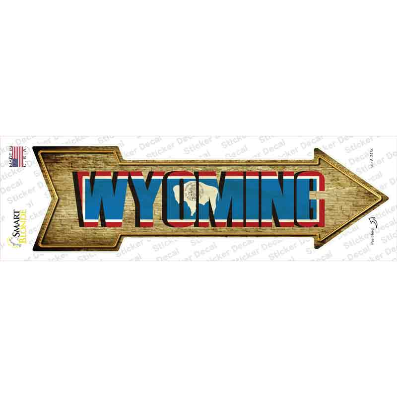 A-243s-M Wyoming Novelty Arrow Sticker Decal - Medium