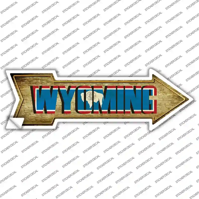A-243s-S Wyoming Novelty Arrow Sticker Decal - Small