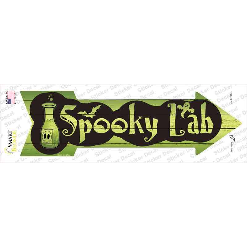 A-270s-M Spooky Lab Novelty Arrow Sticker Decal - Medium