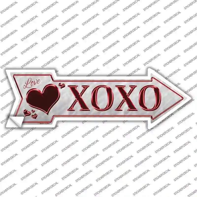 A-274s-XL XOXO Novelty Arrow Sticker Decal - Extra Large