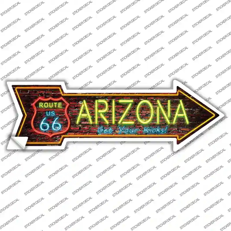 A-295s-S Arizona Neon Novelty Arrow Sticker Decal - Small