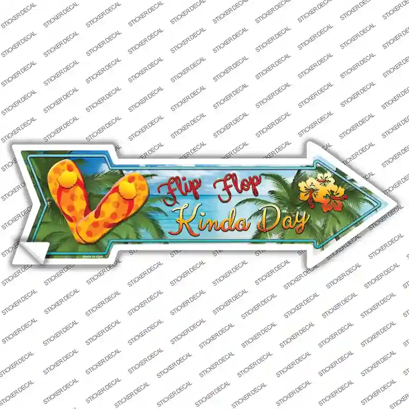 A-316s-L Flip Flop Novelty Arrow Sticker Decal - Large