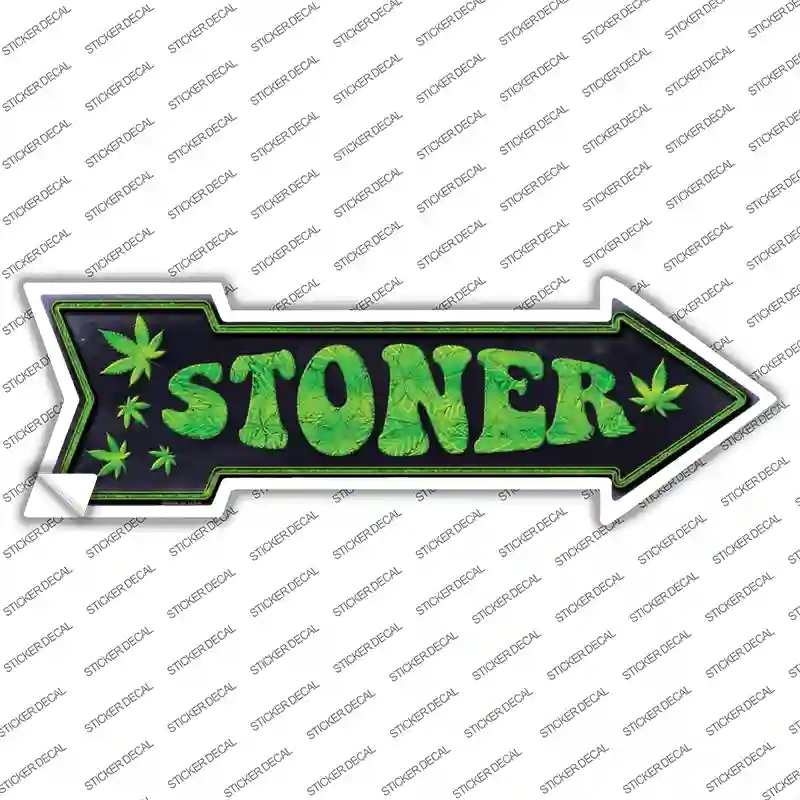 A-319s-L Stoner Novelty Arrow Sticker Decal - Large