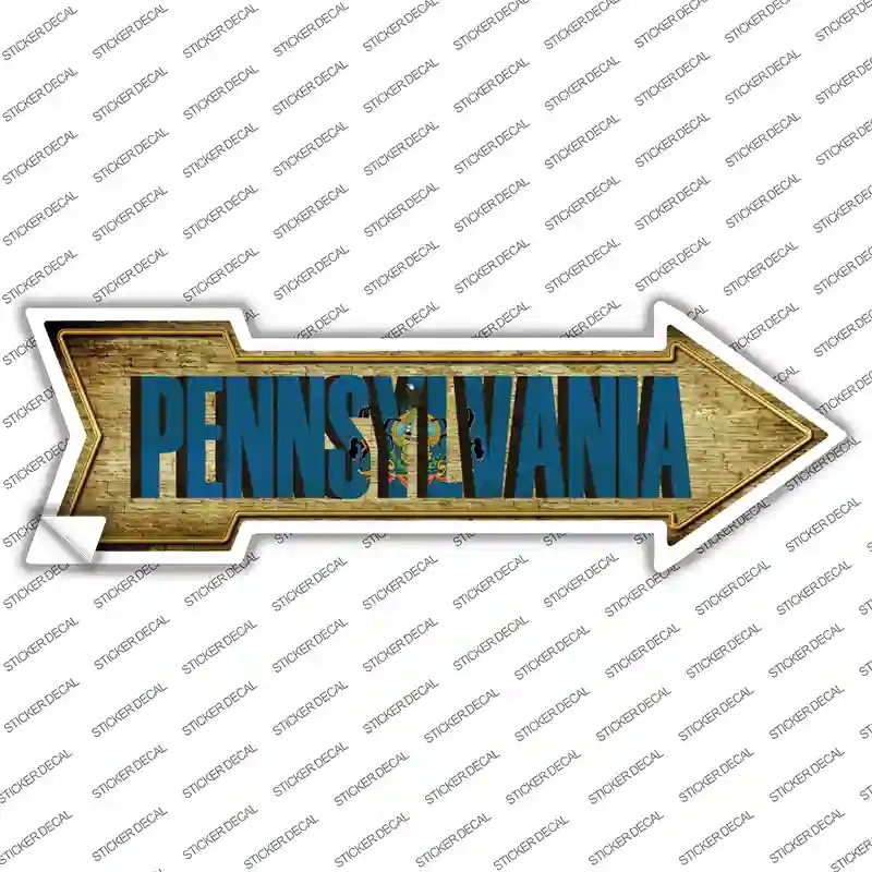 A-231s-XL Pennsylvania Novelty Arrow Sticker Decal - Extra Large