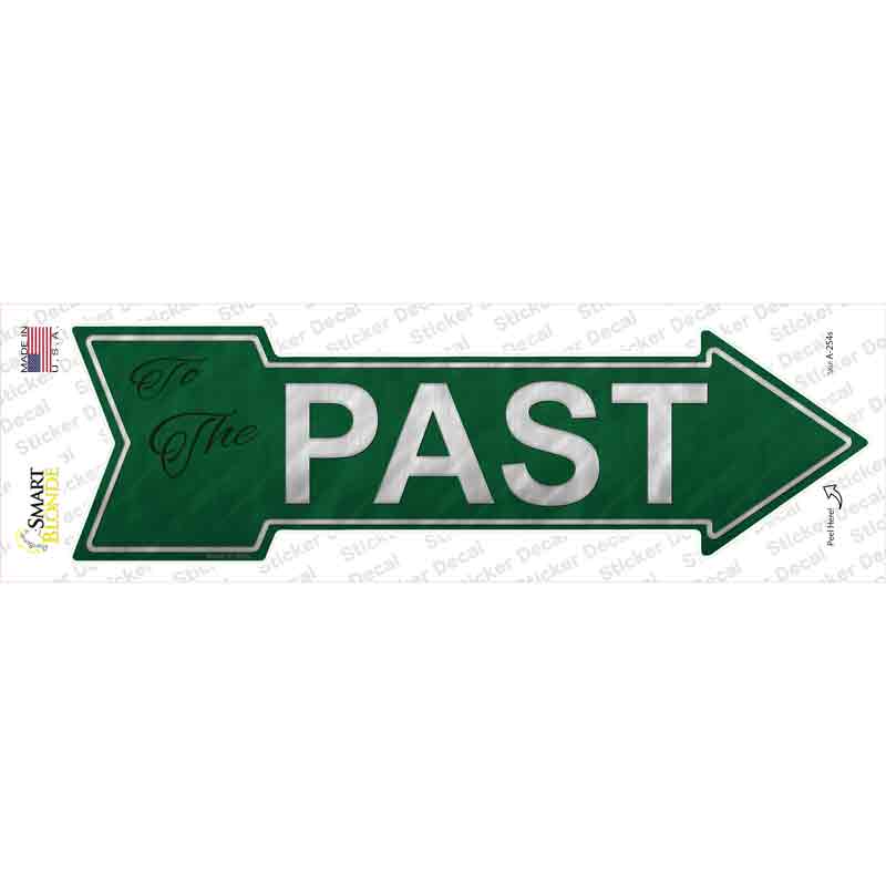 A-254s-M Past Novelty Arrow Sticker Decal - Medium