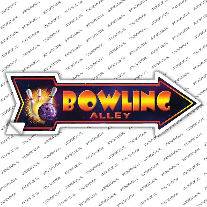 A-263s-S Bowling Alley Novelty Arrow Sticker Decal - Small