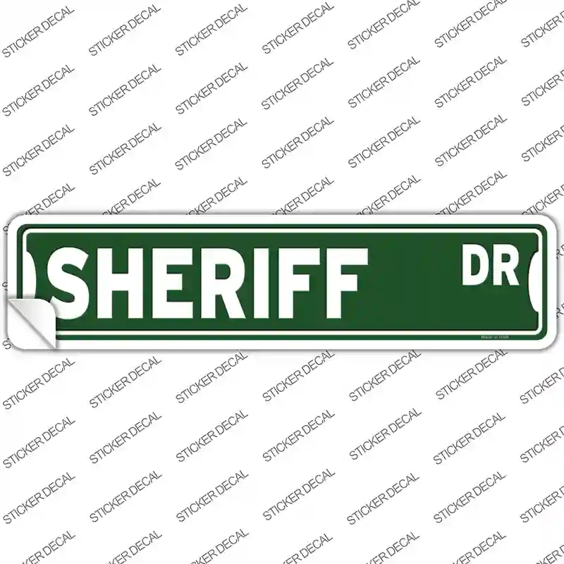 K-1620s-S Sheriff Dr Novelty Narrow Sticker Decal - Small