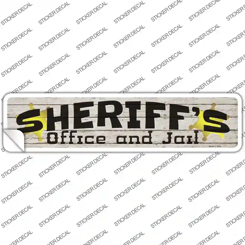 K-1625s-L Sheriffs Office & Jail Novelty Narrow Sticker Decal - Large