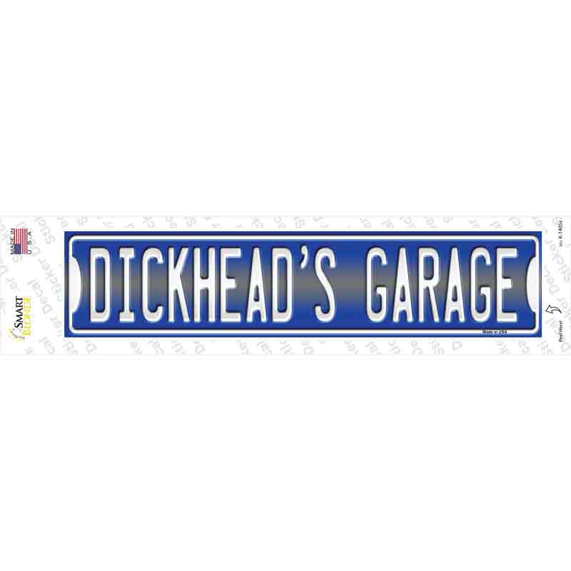 K-1405s-M Dickheads Garage Novelty Narrow Sticker Decal - Medium