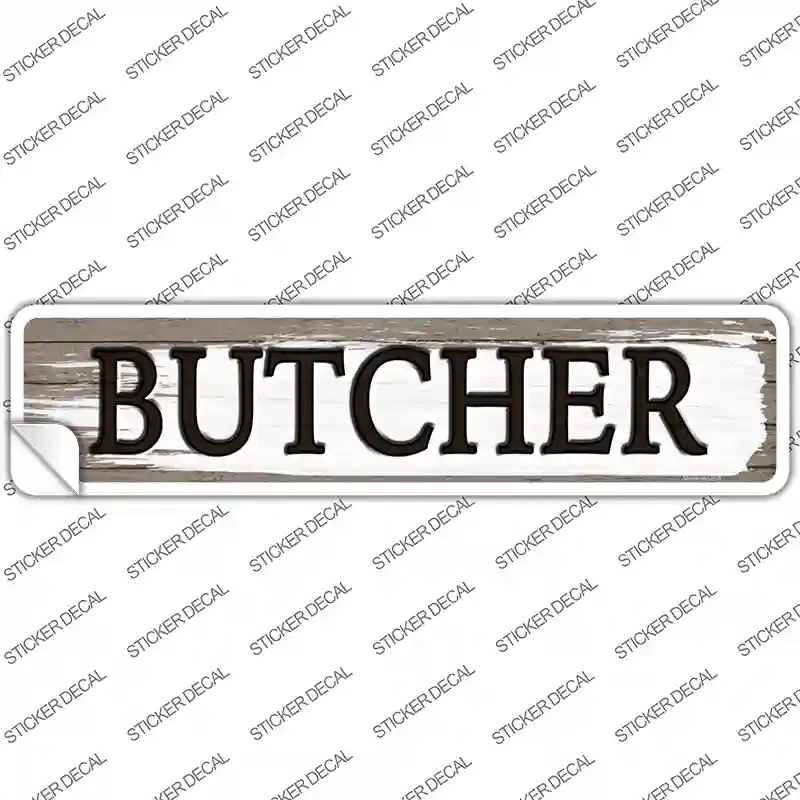 K-1464s-L Butcher Novelty Narrow Sticker Decal - Large