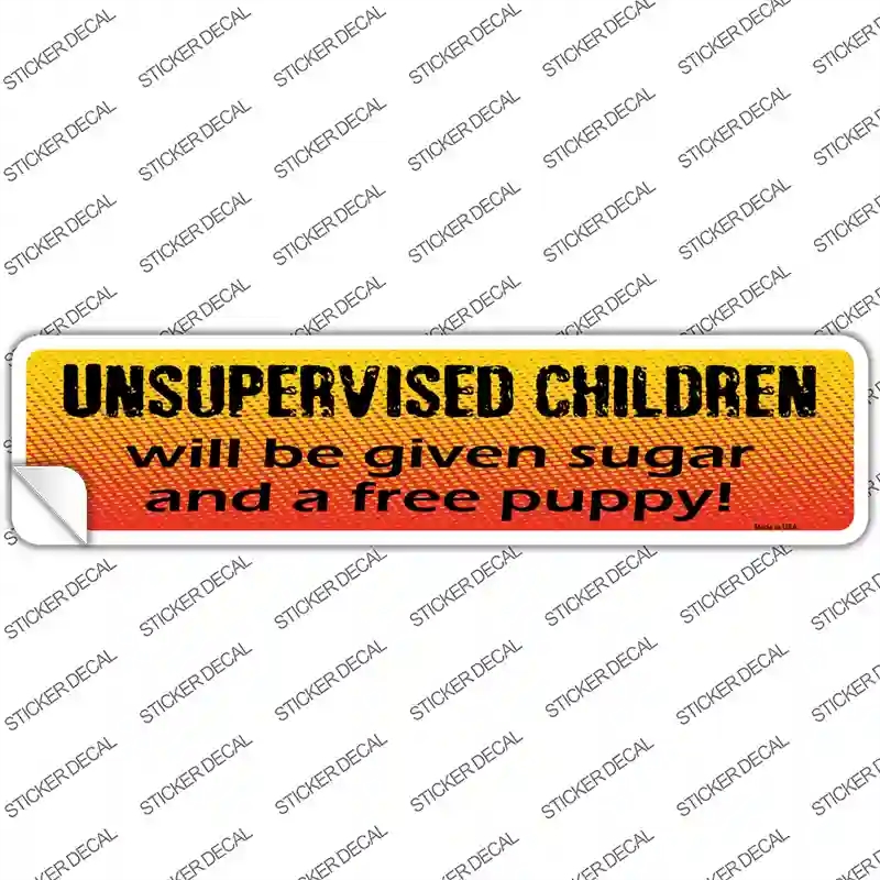 K-368s-XL Unsupervised Children Novelty Narrow Sticker Decal - Extra Large