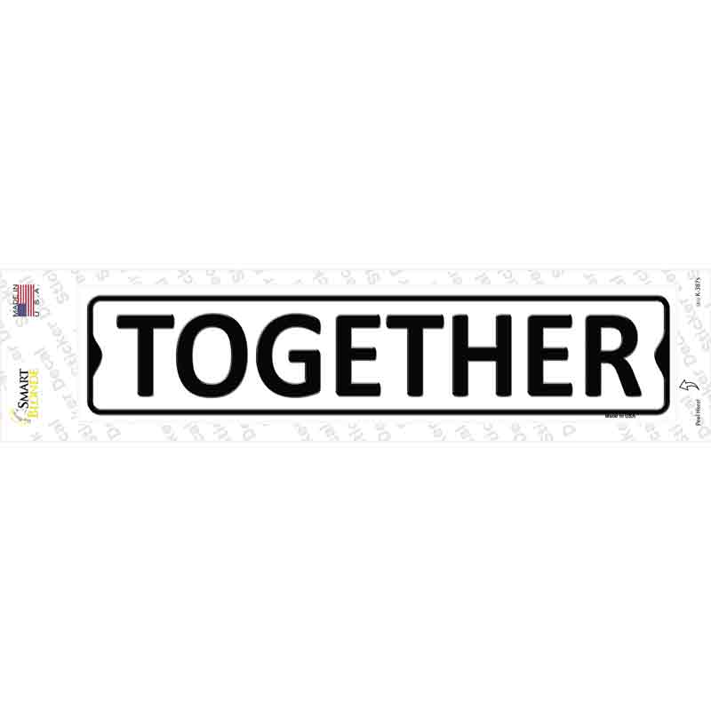 K-387s-M Together Novelty Narrow Sticker Decal - Medium