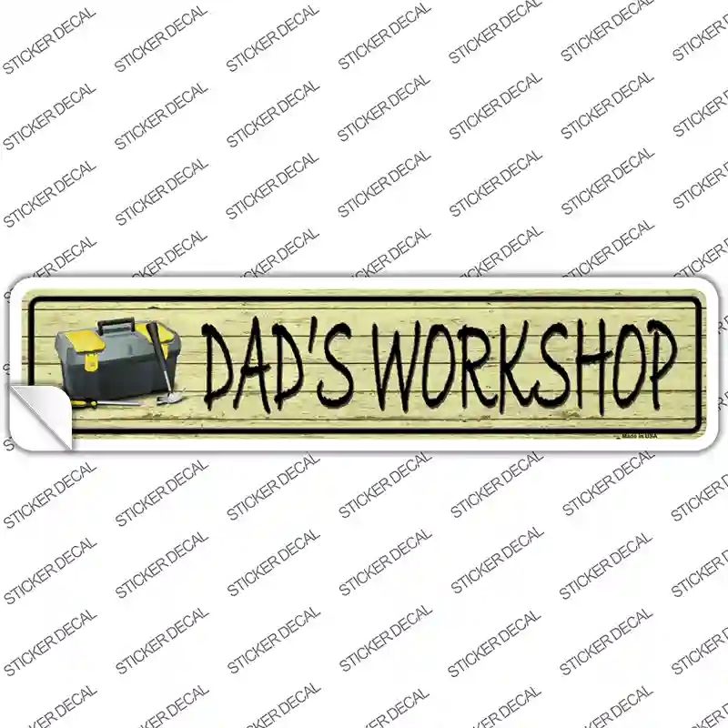 K-392s-XL Dads Workshop Novelty Narrow Sticker Decal - Extra Large
