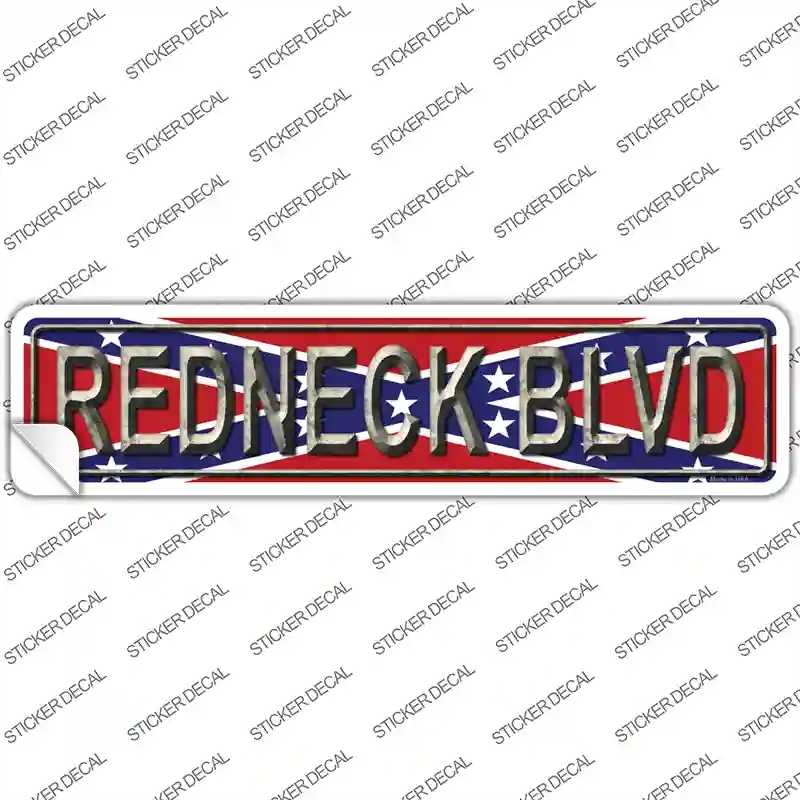 K-403s-XL Redneck Blvd Novelty Narrow Sticker Decal - Extra Large