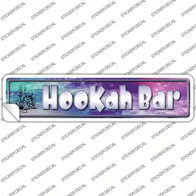 K-408s-L Hookah Bar Novelty Narrow Sticker Decal - Large