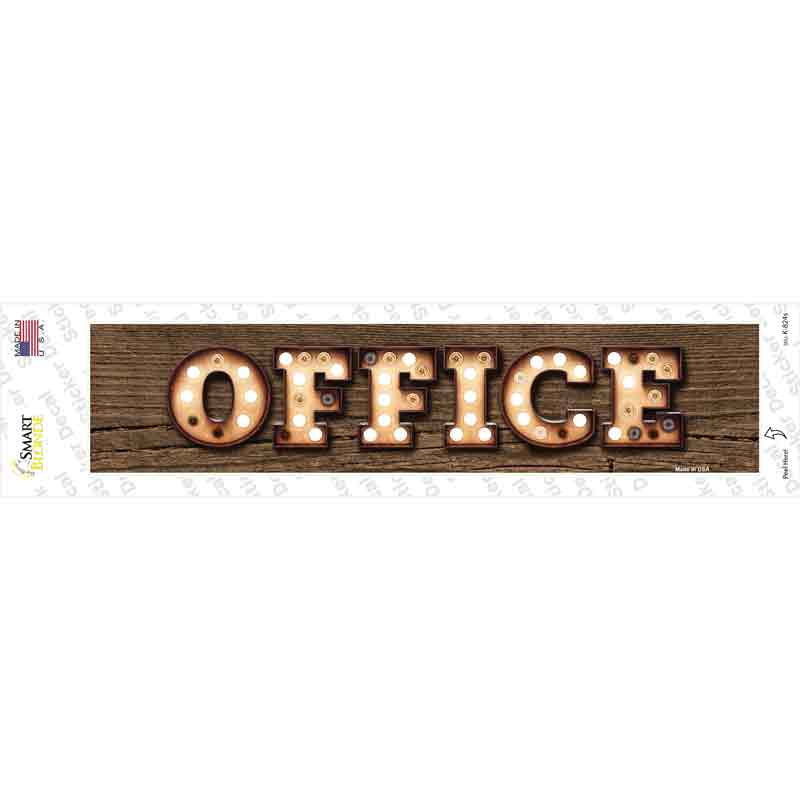 K-824s-M Office Bulb Lettering Novelty Narrow Sticker Decal - Medium
