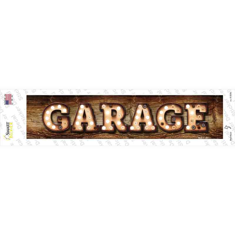 K-839s-M Garage Bulb Lettering Novelty Narrow Sticker Decal - Medium