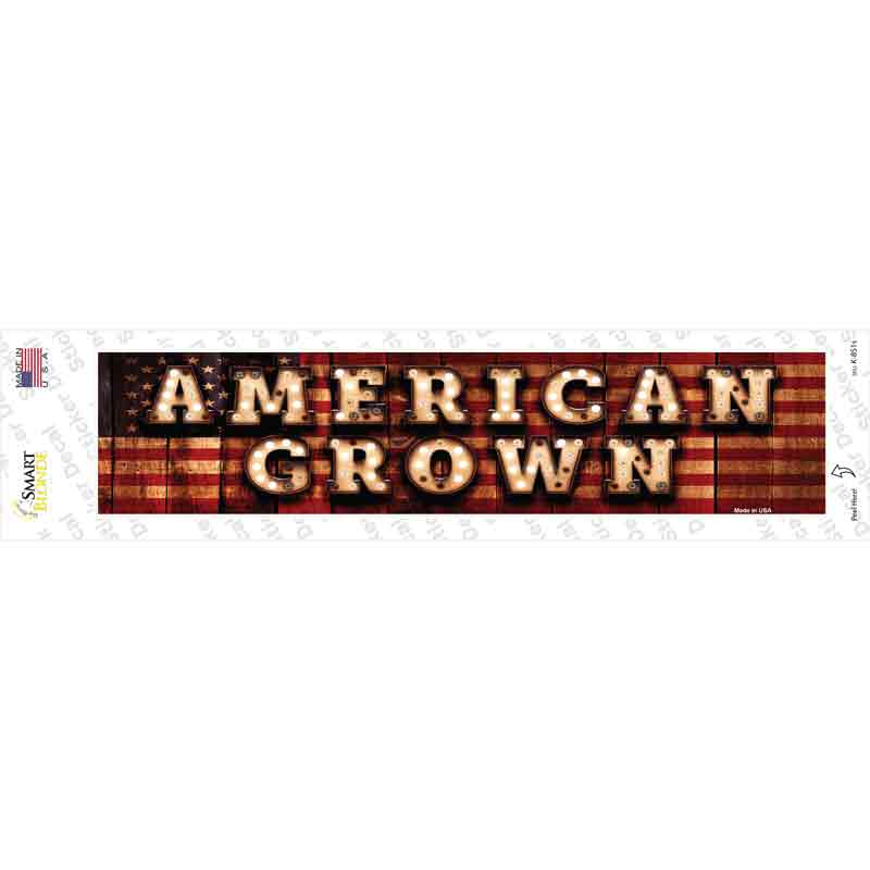K-851s-M American Grown Bulb Lettering Novelty Narrow Sticker Decal - Medium