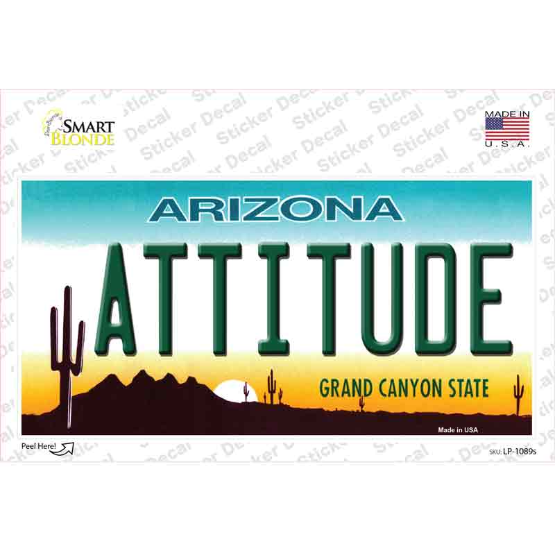 LP-1089s-M Arizona Attitude Novelty Sticker Decal - Medium