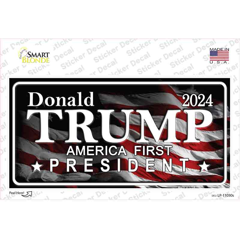 LP-11030s-M America First Trump Novelty Sticker Decal - Medium