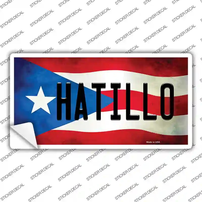 LP-11348s-S Hatillo Puerto Rico Flag Novelty Sticker Decal - Small