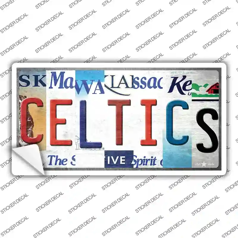 LP-13213s-XL Celtics Strip Art Novelty Sticker Decal - Extra Large