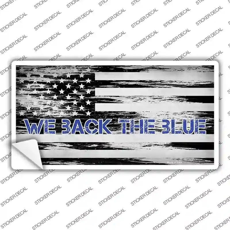 LP-13613s-L We Back the Blue Novelty Sticker Decal - Large
