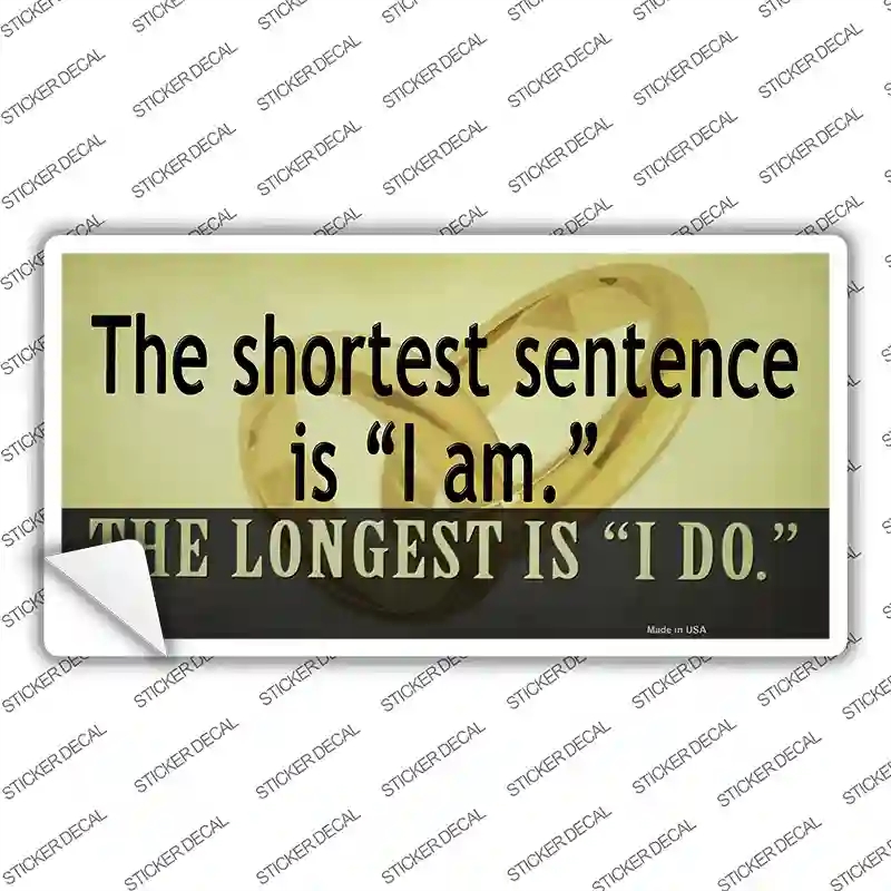 LP-13672s-S Longest Sentence I Do Novelty Sticker Decal - Small