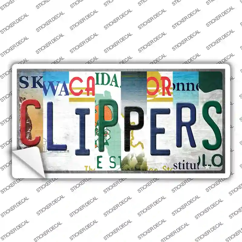 LP-13223s-XL Clippers Strip Art Novelty Sticker Decal - Extra Large