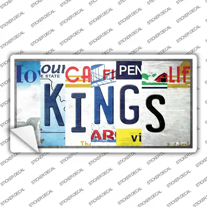LP-13236s-L Kings Strip Art Novelty Sticker Decal - Large