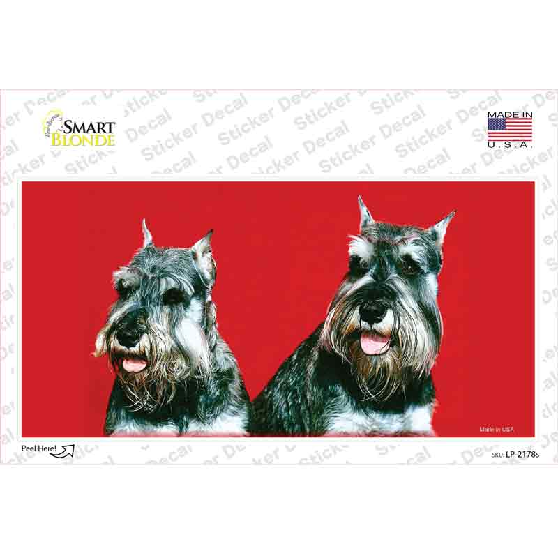 LP-2178s-M Schnauzer Dog Novelty Sticker Decal - Medium