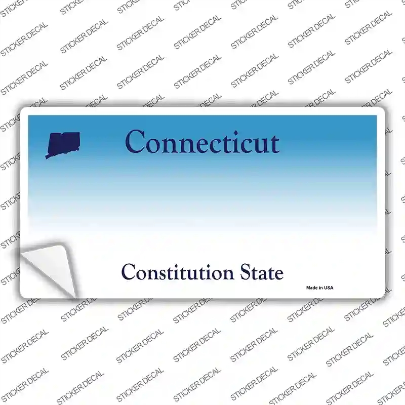 LP-2221s-L Connecticut State Background Novelty Sticker Decal - Large