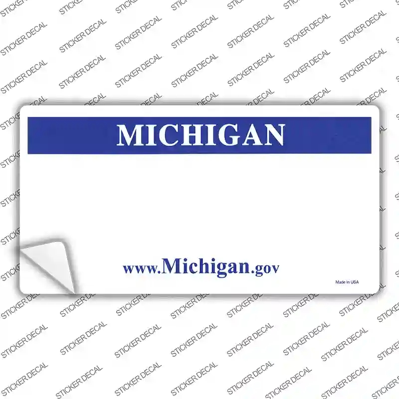 LP-2237s-S Michigan Background Novelty Sticker Decal - Small