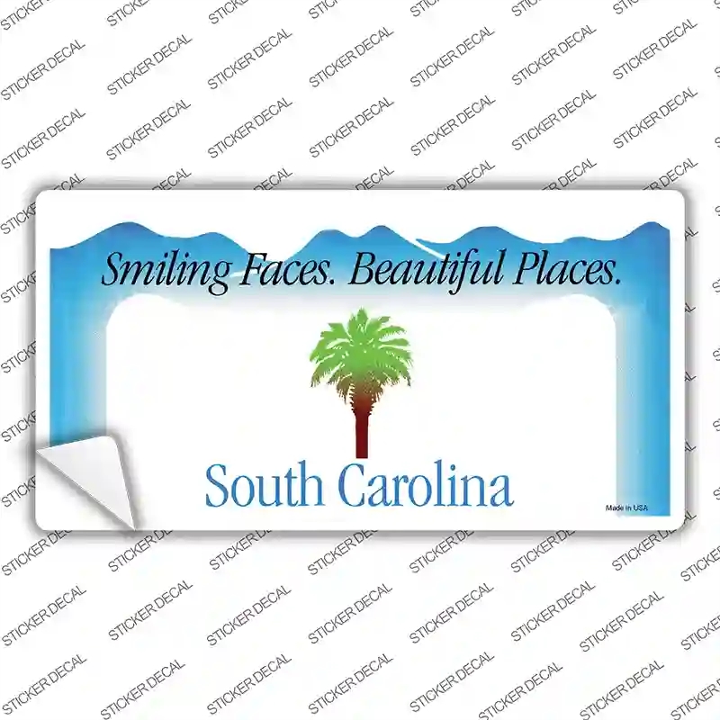 LP-2255s-S South Carolina State Blank Novelty Sticker Decal - Small