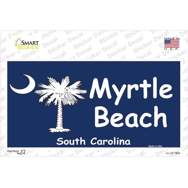 LP-182s-M Myrtle Beach Novelty Sticker Decal - Medium