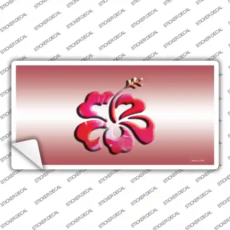 LP-2016s-L Hibiscus Flower Novelty Sticker Decal - Large