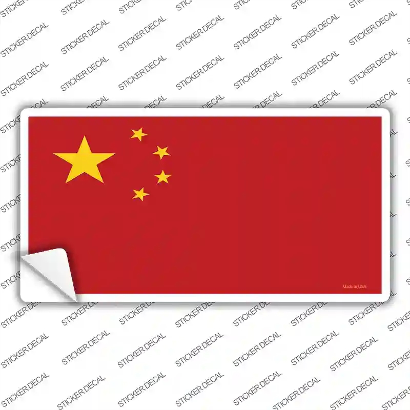 LP-2154s-L China Flag Novelty Sticker Decal - Large