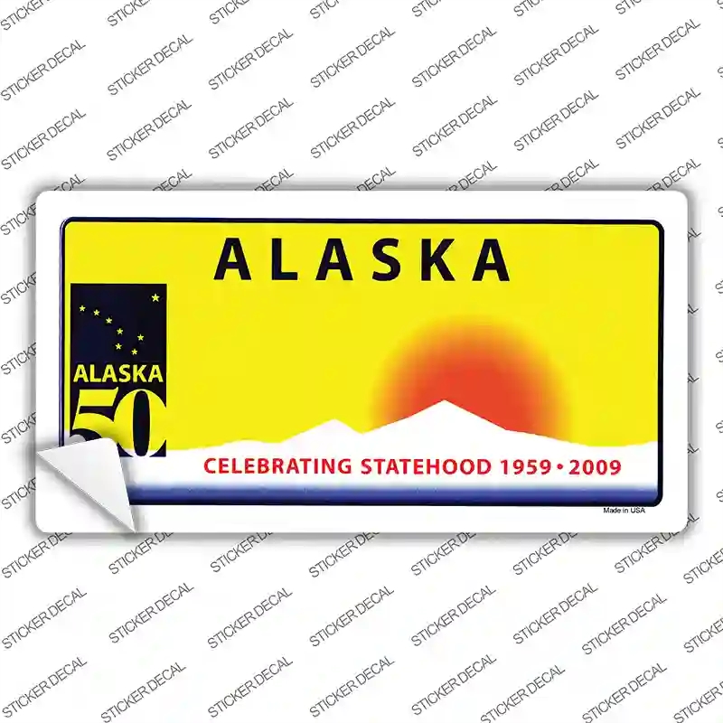 LP-2216s-XL Alaska State Blank Novelty Sticker Decal - Extra Large