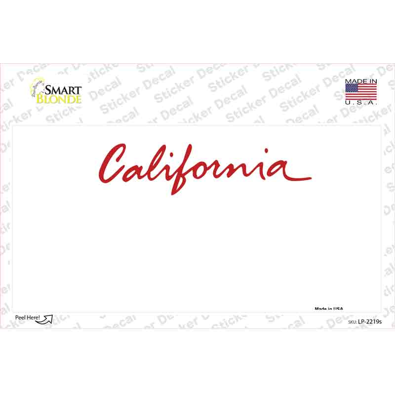 LP-2219s-M California State Background Novelty Sticker Decal - Medium