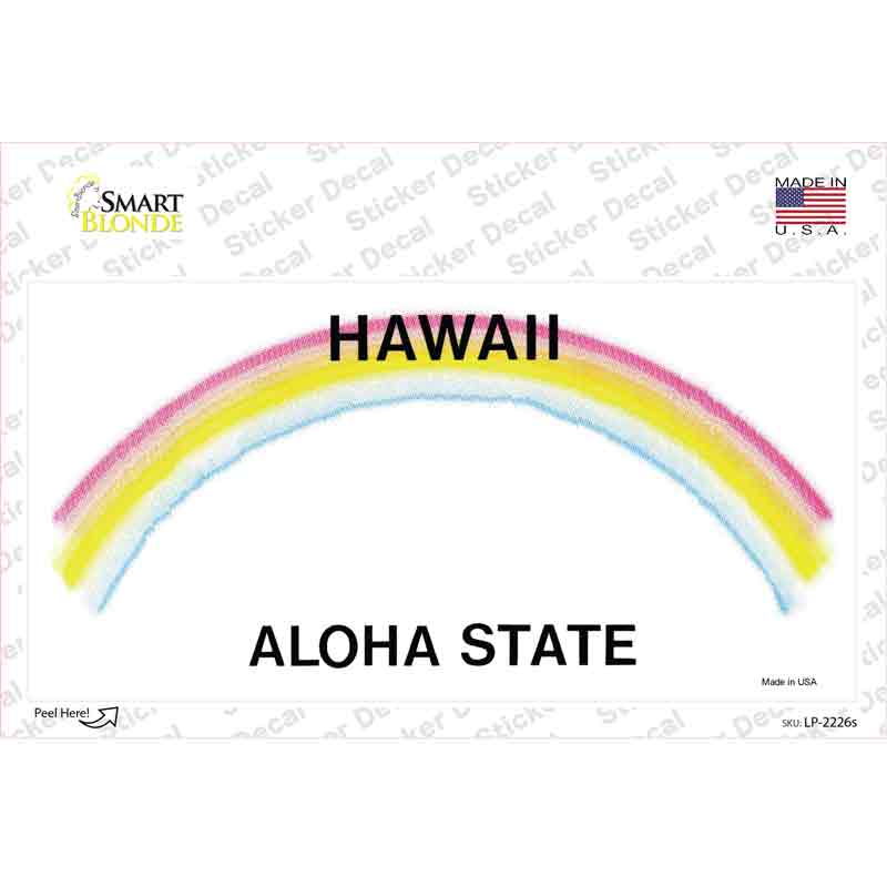LP-2226s-M Hawaii State Blank Novelty Sticker Decal - Medium