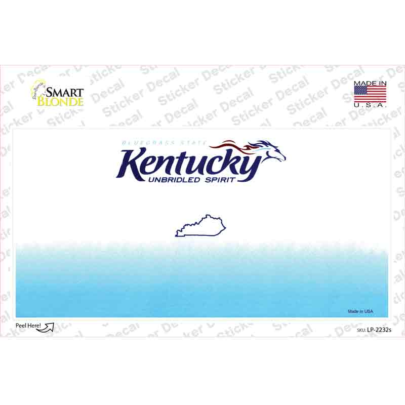 LP-2232s-M Kentucky State Blank Novelty Sticker Decal - Medium