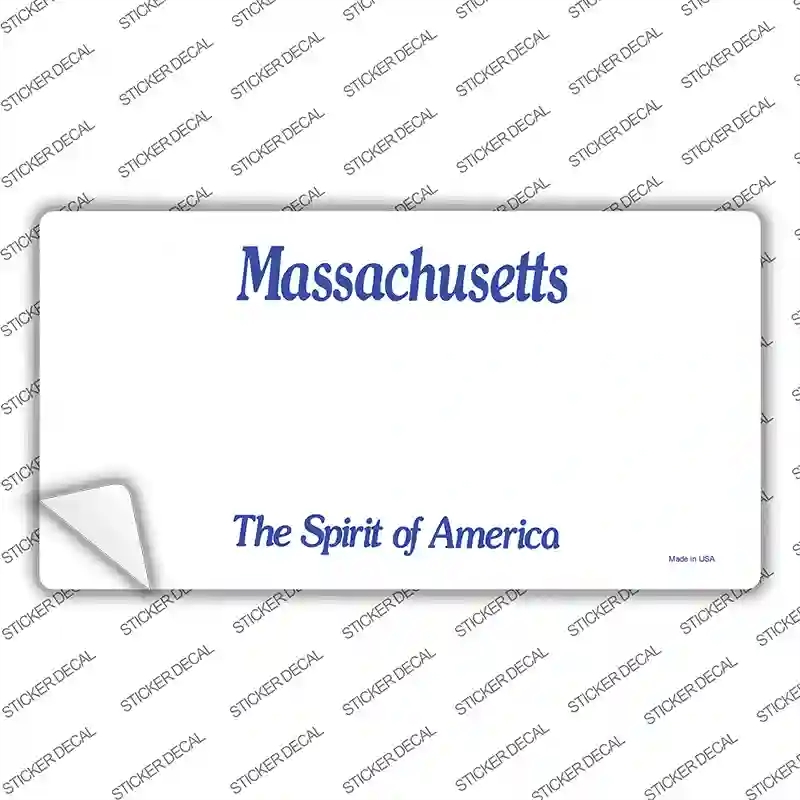 LP-2236s-S Massachusetts State Blank Novelty Sticker Decal - Small