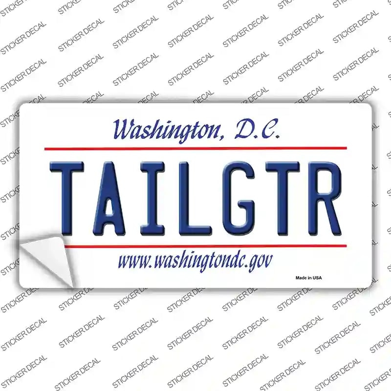 LP-3673s-L Tailgtr Washington DC Novelty Sticker Decal - Large