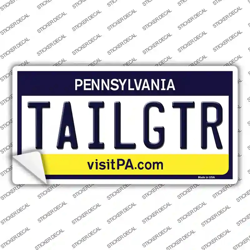 LP-3687s-S Tailgtr Pennsylvania Novelty Sticker Decal - Small