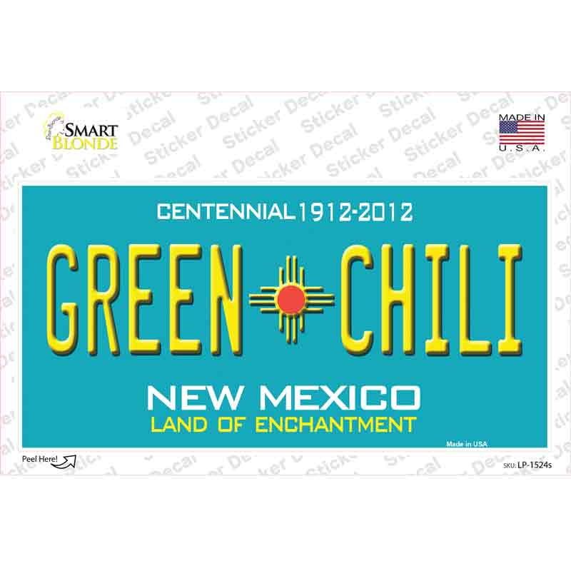 LP-1524s-M Green Chili   Mexico Novelty Sticker Decal - Medium