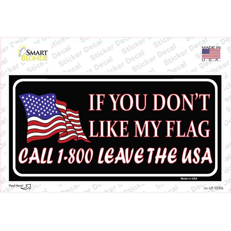 LP-1533s-M 1-800 Leave the USA Novelty Sticker Decal - Medium