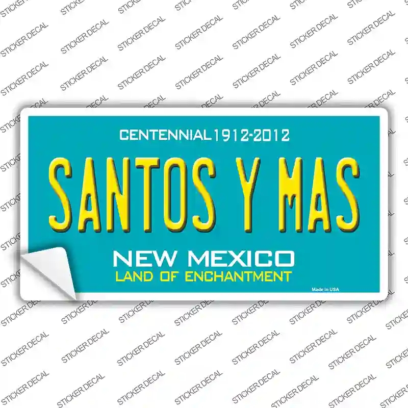 LP-1535s-S   Mexico Santos Y Mas Novelty Sticker Decal - Small