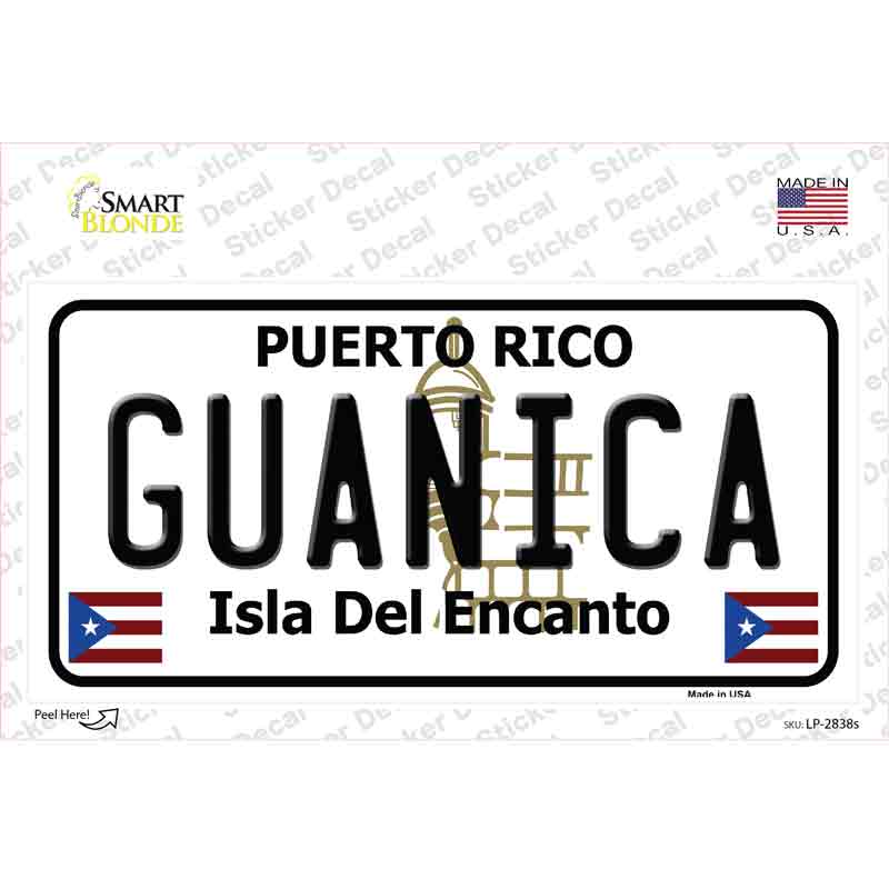 LP-2838s-M Guanica Puerto Rico Novelty Sticker Decal - Medium