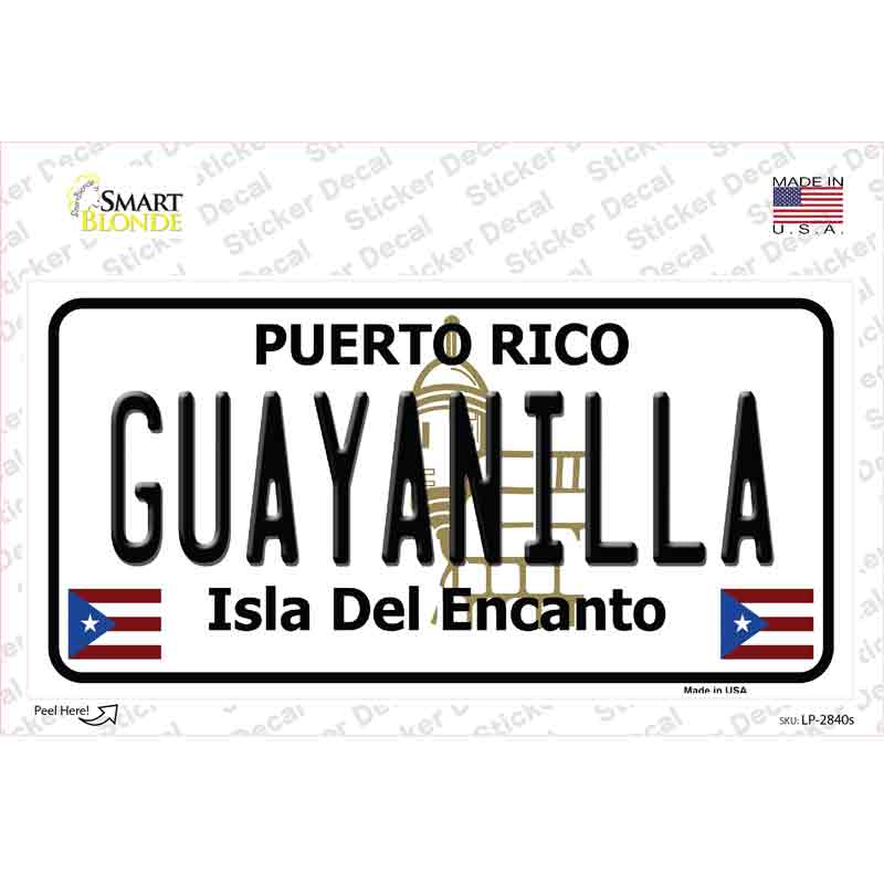 LP-2840s-M Guayanilla Puerto Rico Novelty Sticker Decal - Medium
