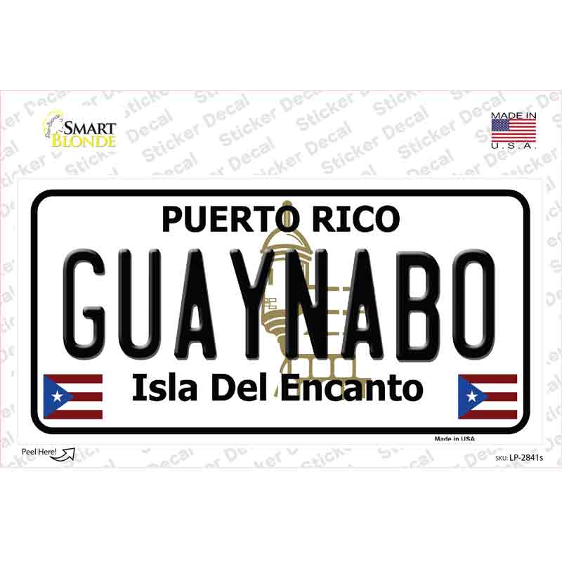 LP-2841s-M Guaynabo Puerto Rico Novelty Sticker Decal - Medium
